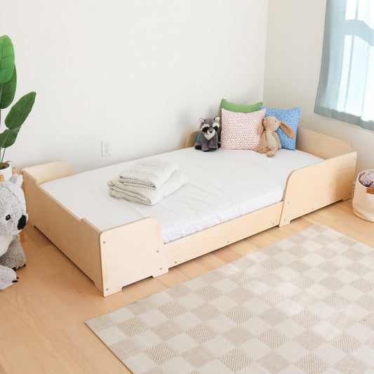 Kids floor bed with a montessori inspired design 