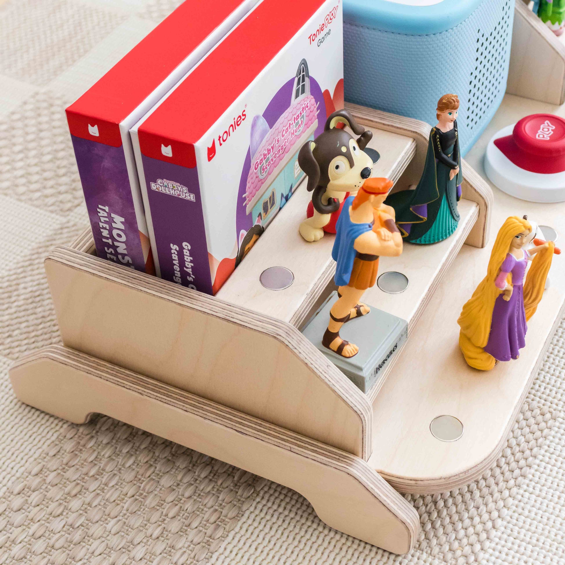 SONGMICS Regal für Toniebox, Wandregal für 35 Figuren, Kinderregal
